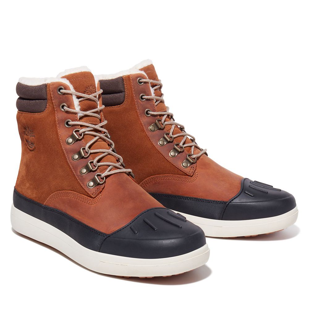 Bocanci De Zapada Timberland Barbati Maro/Negrii - Ashwood Park Waterproof - Romania - VNRUFM853